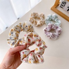 Lace Floral Hair Accessories Set A Scrunchies Ties Headbands Ponytail Women