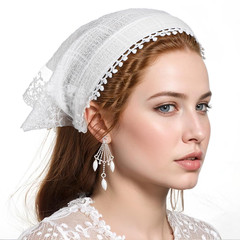 2 PACK Hair Scarf Headband for Women Soft Head Coverings Lace Head
