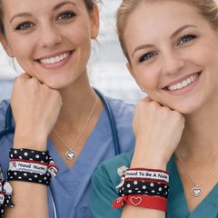 Nurse Hair Ties No Crease Elastic Set Proud to Be a Nurse Gift for Nurses Nur…
