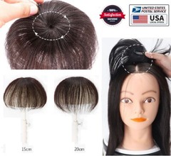 Human Hair Topper Clip in Hairpiece Wig Natural Toupee Top Pieces Wigs Women USA