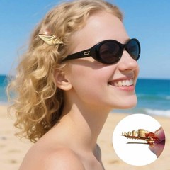 3Pcs Large Starfish Hair Claw Clips Gold 1 Count (Pack of 3),