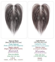 2.8″x4.7″Thin Lace 100%Human Hair Topper Cover Top Hairline Parting Line 10″~12″