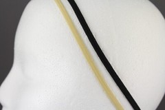 Beige Black set pack 12 stretch elastic sport headband no metal 3/16″ hair band