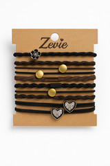 Zevie 10 Pack Hair Ties for Women Girls – Elastic Ponytail Holders, No Damage, B