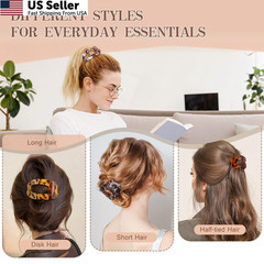 6 PCS Flat Hair Clips for Women No Slip Duckbill Claw Clips for Thick Hair