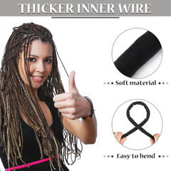 6 Pieces Iron Wire Embedded Hair Ties Dreadlocks Hair Ties for Women & Men Spira