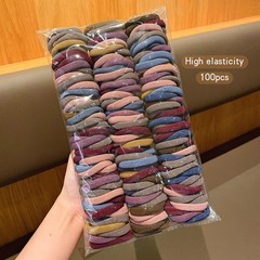 100 Korean Style Hair Accessories High Elasticity Durable Elastic Bands