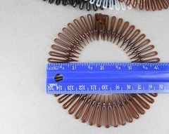Black Brown Clear headband Set 5 Flex spider hair comb teeth zigzag stretch