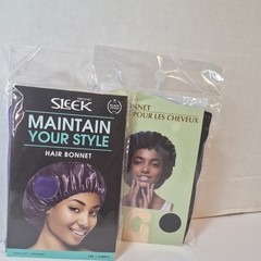Sleek Satin Hair Bonnet Purple Maintain Your Style Women Black Owned MPN 765