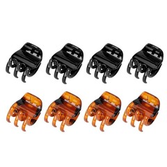 8 Pcs 1.3 Inch Black and Brown Strong 1 Count (Pack of 8), And