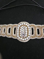 Deepa Gurnani Beaded Two Tone Headband NWT