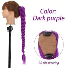 26″ big ponytail boxing braid 100% heat resistant synthetic fiber hair clip in