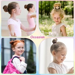 Extra Small Hair Bun Maker for Kids (2 Inch), 6 PCS 1 Count (Pack of 6)