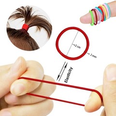 200 Small Hair Ties No Crease Elastic Baby Ponytail Holder Kids Hair Accessories