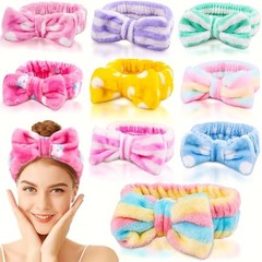 Skincare Headband, 9 Pcs Spa Headband for Washing Face, Microfiber Makeup