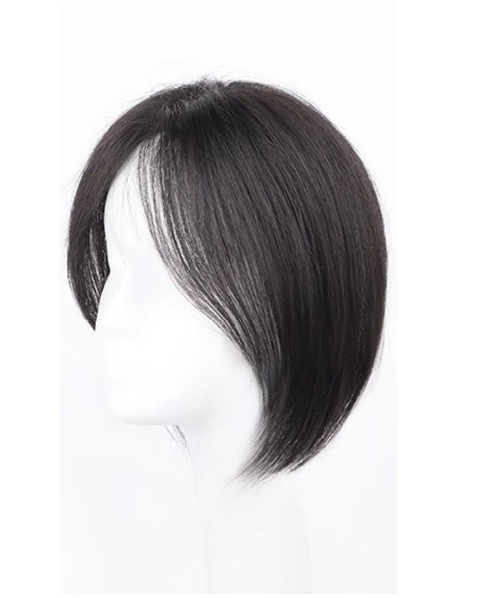 3.15″x4.3″ Traceless Front Lace Silk-Effect Base 100% Human Hair Topper 12″