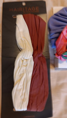Black Skinny Headband & Turban Head Wrap Multi Use Scarf Lot Hairitage Knit