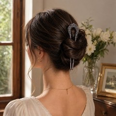 2PCS Vintage French U-Shaped Hair Pins – Retro Metal Hair Forks for Women,