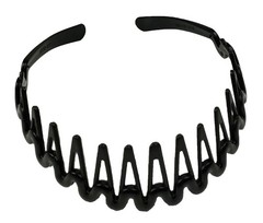 3 PCS Black Comb Headband for Women Girls Teeth Hairband