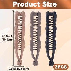 HINZIC 3pcs Large 1 Count (Pack of 3), Dark Coffee, Black,