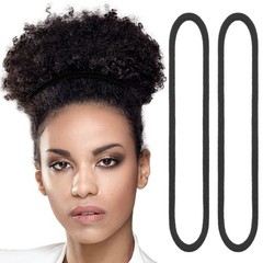 80 Count Extra Long Hair Ties for Thick Curly Hair – No Metal Elastic Ponytail H
