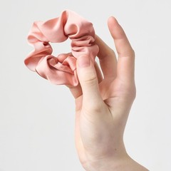Large Satin Scrunchies, 3 Pack Daylight Warm Neutrals