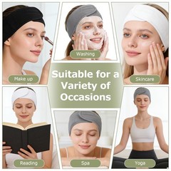 Spa Facial Hair Wrap Terry Cloth Adjustable Headband Makeup Skincare Bands Lot