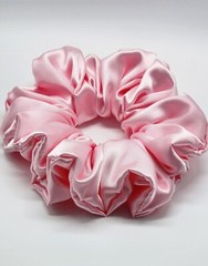 XXL Jumbo Women Charmeuse Cream Satin Scrunchie Elastic Mothers Day Birthday