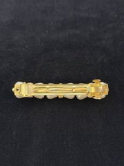 3 Gold Tone Women’s Barrettes Metal/Plastic White Faux Pearl Rhinestone