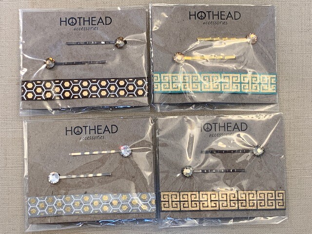 Hothead Hand Crafted Hair Pins 4 Pack New Sealed Free Ship