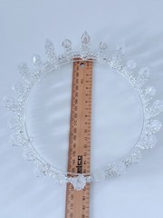 Women Ice Queen Prom Rhinestone Silver Clear Crystal Head Tiara Full Round Crown
