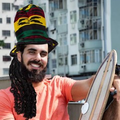 – Rasta Top Hat with Dread Locks Costume Party Hat