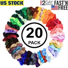 Hair Scrunchies Velvet Scrunchy Bobbles Elastic Hair Bands POP Ties Ropes 20 PCS