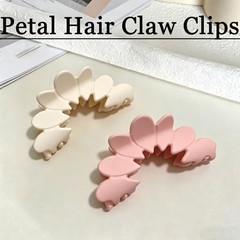 2PCS Petal Hair Claw Clips, Non-Slip Matte Flower Claw Clip for Thick and