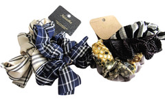 Lot of Hair Accessories Natasha and Berry Fabric Hair Ties 6 Total