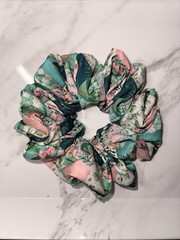Handmade Hair Tie Scrunchie 7 XL- 5 Count Surprise Box