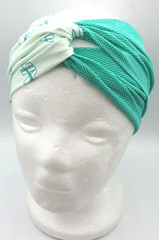 Nike Womens Twist Knot Headband Mixed Mesh Barely Green/Washed Teal/White
