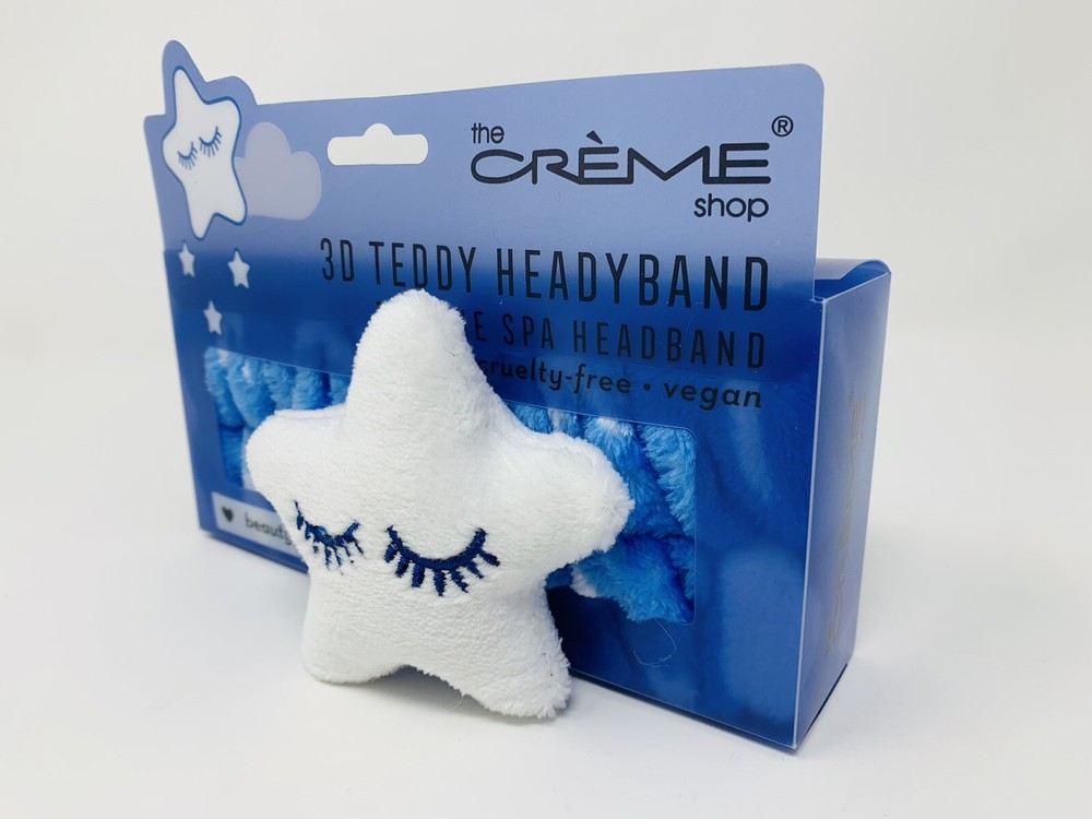 THE CREME SHOP Plush Spa Headband Beauty Sleep Night (3D White Star)