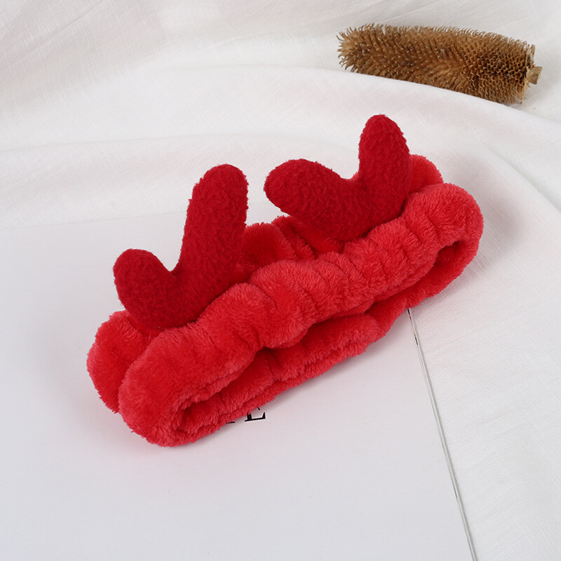 Women Deer Horn Towel Hair Band Girls Wrap Headband for Bath Spa Make Up