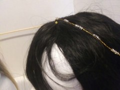 Hair Accessories-Hand Crafted-Wire Wrap Beaded Hair Jewelry-w/mini claws- HJ28