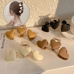 Love Heart Shape Hair Claws Crab Large Pearl Claw Clips for Woman Girls BarretTM