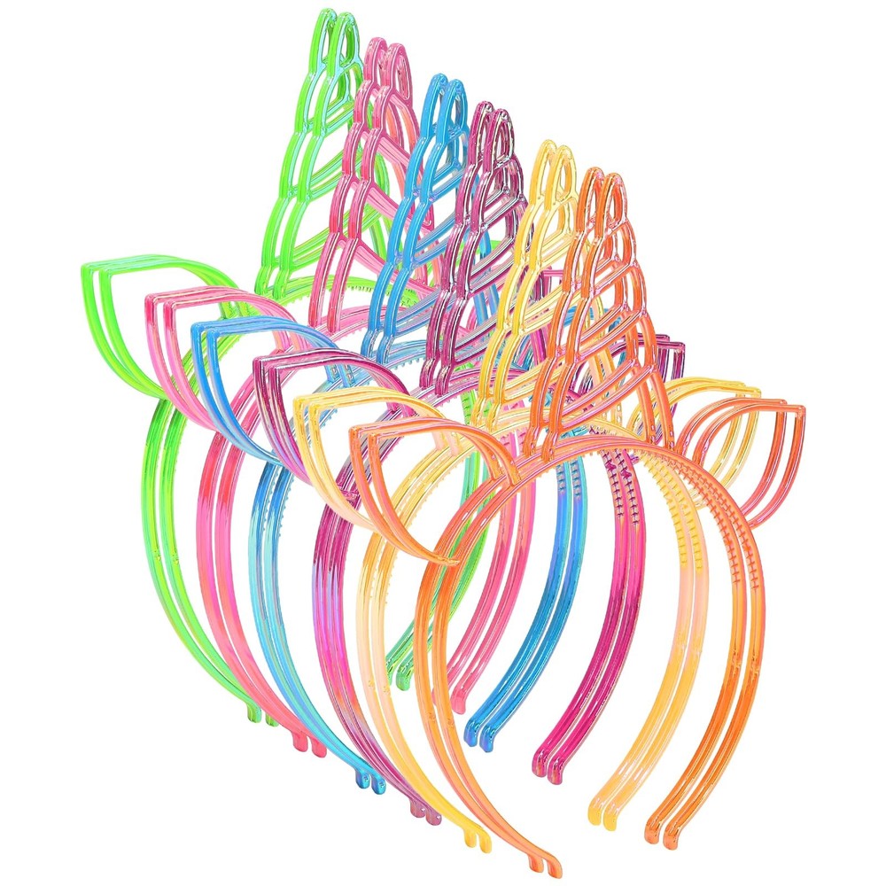 12 Pcs Unicorn Headbands for Girls Electroplated Headband, Unicorn Party Favo…