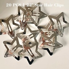 20 PCS 1.22″ Star Hair Accessories – Non-Slip Metal Snap Clips and Barrettes