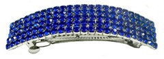 Dz Pk 12 Count Crystal Bar Barrettes Sparkly Bridal Thick Hair Hairclips 0004-D
