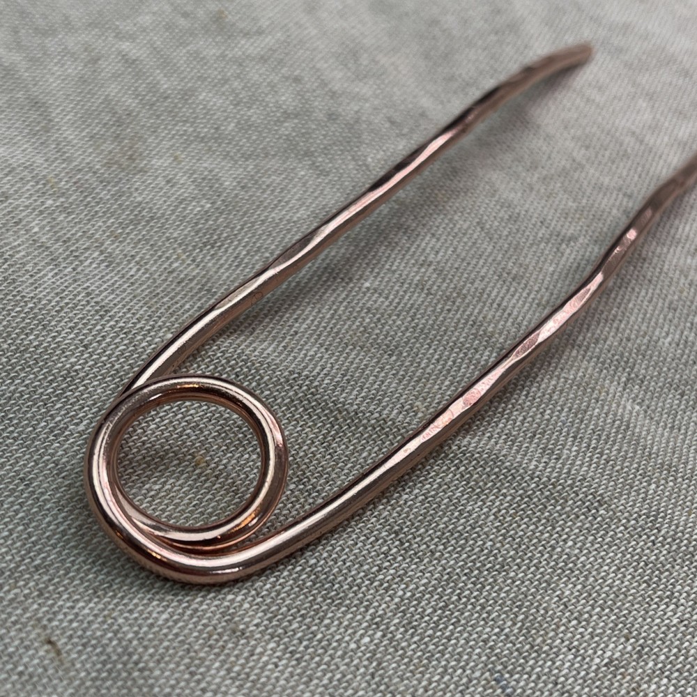 Metal Hair Stick Artist Made Copper