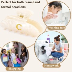 Vovii Acrylic Letter “C” Claw Clips for Women, 1 Count (Pack of 1), Color – C