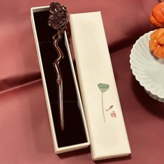 Rosewood Plum Blossom Hair Stick Chinese Style Vintage Handmade Polished Hairpin