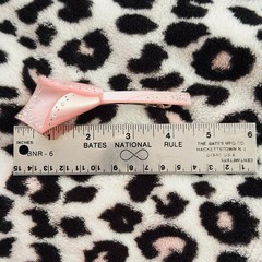 VINTAGE FRENCH PINK CELLULOID W/ RHINESTONES Art Deco CLIP HAIR BARRETTE PARIS