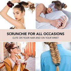 12 Pack Velvet Hair Scrunchies, Elastic Hair Bands in 12 Colors