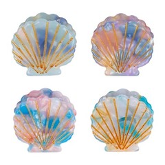 4Pack Ocean Hair Accessories for Women – Blue Mini Starfish Seashell Mermaid …